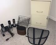 2 Drawer File Cabinet, Phones, More