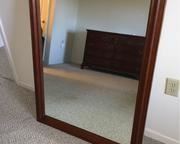 Large Wood Framed Wall Mirror
