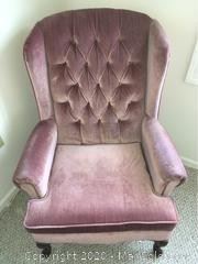 Light purple Wing Chair Made by Best Chairs