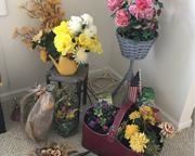 An assortment of faux flowers