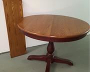 Beautiful two toned Round Table With Leaf. Table