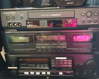just some of the stereo equipment, speakers, and TVs