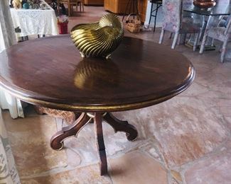 Solid Walnut table by Panache designs in the Vera Cruz line. Retailed for $5700