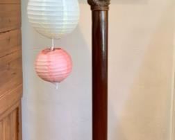 Intricately Hand Carved Dragon Floor Lamp, 1920's