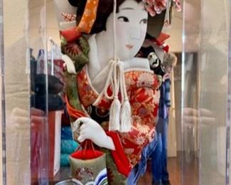 Japanese Decoration in Acrylic Case