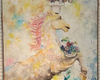 Unsigned, mixed media, 42"x 48"