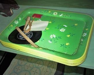 Vintage TV tray set