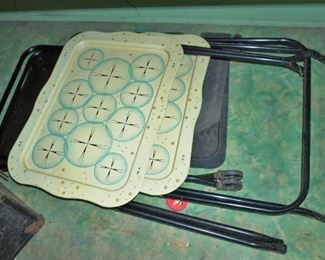 Vintage TV tray set