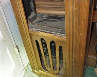 Empty radio cabinet