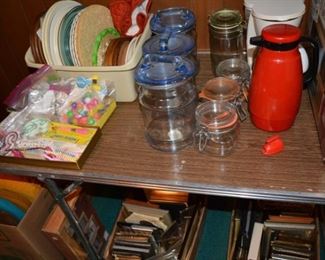 Candles, Carafe, Frames Glass Cannister Jars, Coffee Pot