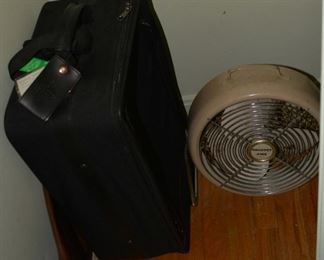 Vintage Fan and Suitcase