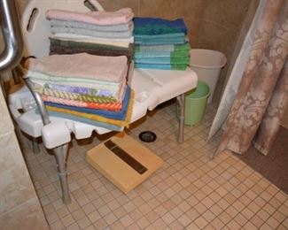Towels , Scale, Shower Chair