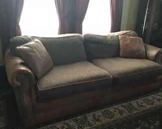 Simmons Leather Sofa