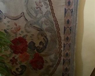 Close up of wall hanging rug