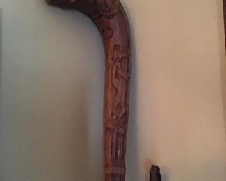 Hand Carved Walking Staff