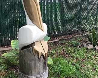 Wood Carved Pelican