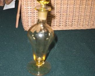 Steuben 7" perfume with engraved #9545