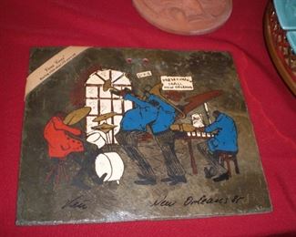 New Orleans painting on slate