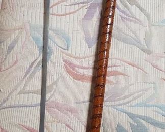 Carved sword cane