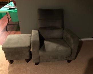 Recliner and ottoman, part of the Theater Seating