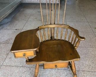 Antique Windsor School/Telephone Chair 
