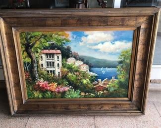 Nice canvas painted large scale 48" w X 36" inch high