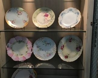 Collection of vintage & Antique rose plates