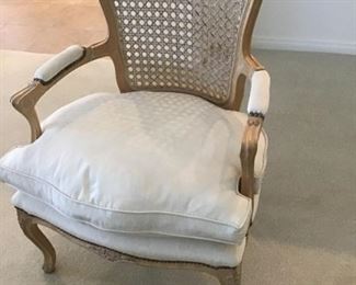 French style Captains Chair -Cane Back Down Filled