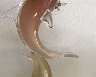 Vintage Murano porpoise-with gold flecks