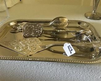 Silverplate serving pieces