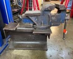 4" Vise Mounted on Railroad Track
