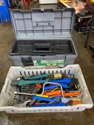 Tool Box and Assorted Crimping Tools
