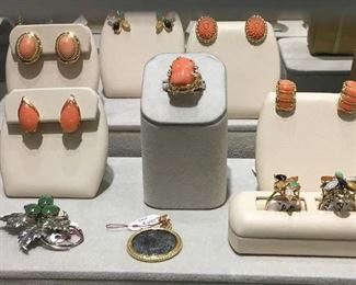 Coral and Gold Jewelry