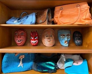 Coach and other designer purses
Mexican masks