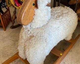 Sheep rocking horse