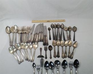 silver and silver plate flatware