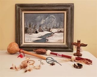 Lot of Native American Indian Decor
