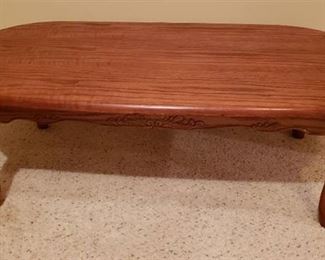 Oak Wood Oval Coffee table - 48 in. x 24 in. x 16 in.