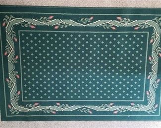 Green Diamond Accent Rug with Fringe - 31 in. x 47 in.