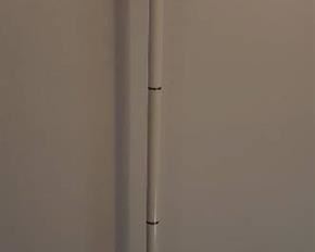 White Metal 3-way Floor Lamp (72 in. tall x 12 1/2 in. diameter) - Note: No Weight in Base of Lamp - works