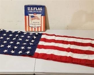 Dura-lite Nylon 48 Star US Flag - 3 ft. x 5 ft. - seems to be in great shape with box