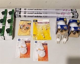 Lot of Various Light Bulbs with 2 Nightlights