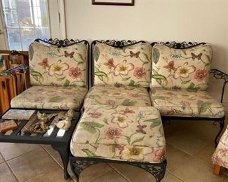 Patio Sofa & Ottoman & Cushions