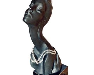 Austin Productions Alexander Danel Pearls Sculpture of Woman