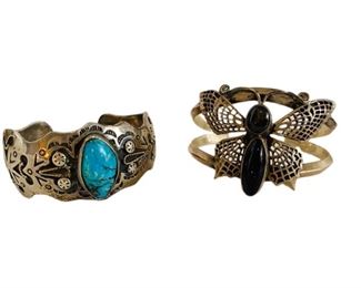 Sterling silver cuff bracelets butterfly