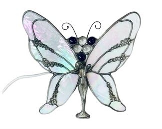 stained glass butterfly lamp