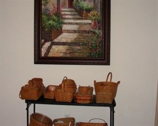 Longaberger baskets - there are also a few Longaberger pottery pieces