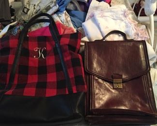 Large selection of handbags.