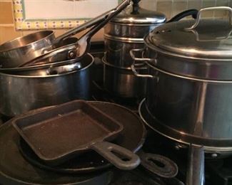 Pots and pans.
