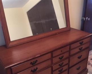 Wood Bedroom set  - Dresser, Chest, Full size bedframe